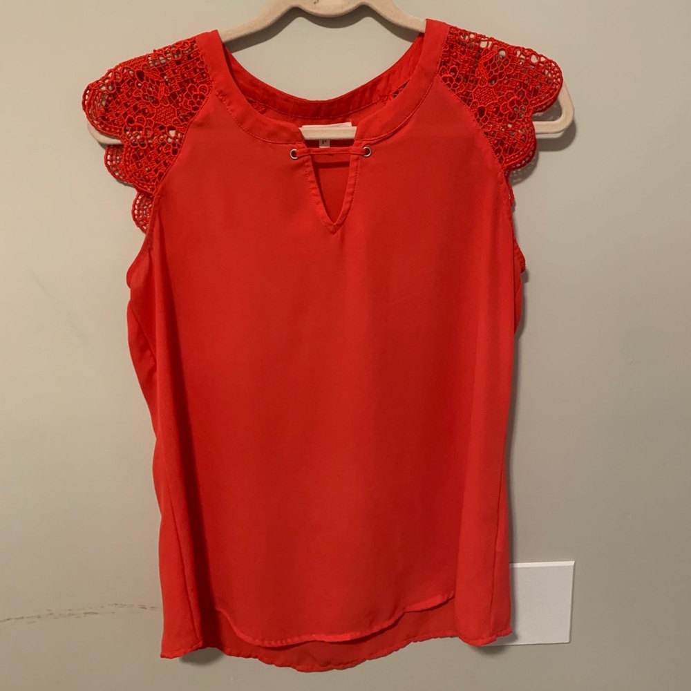 Red Lace Top
